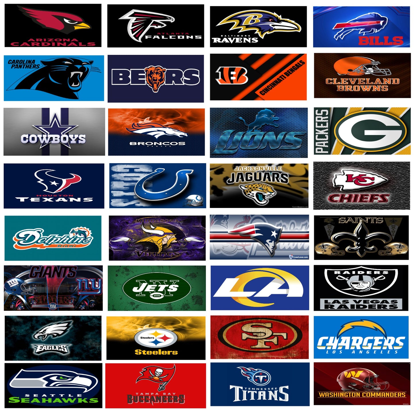 NFL Custom team Licenses Plate All 32 teams