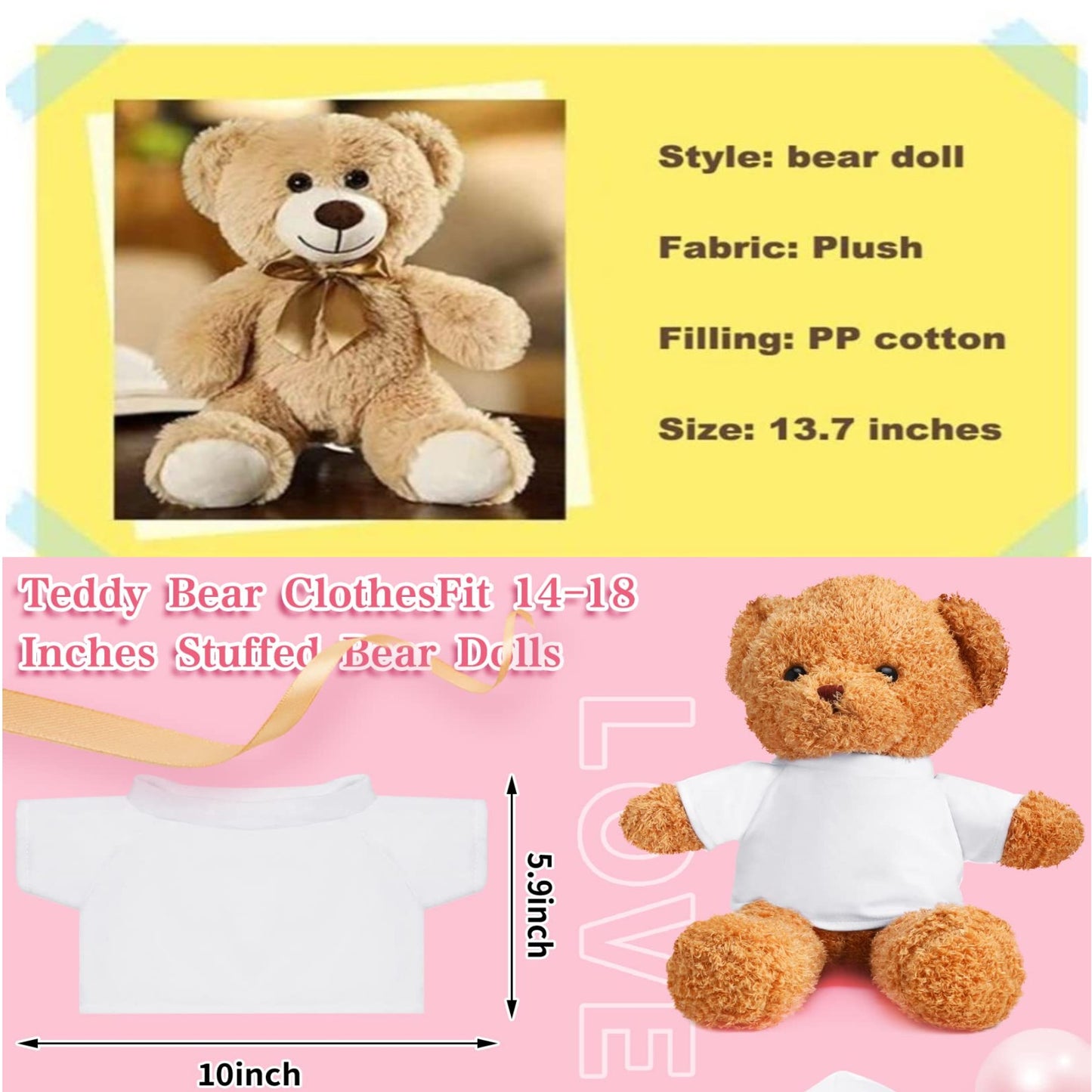 Teddy Bear with Personalized Tshirt