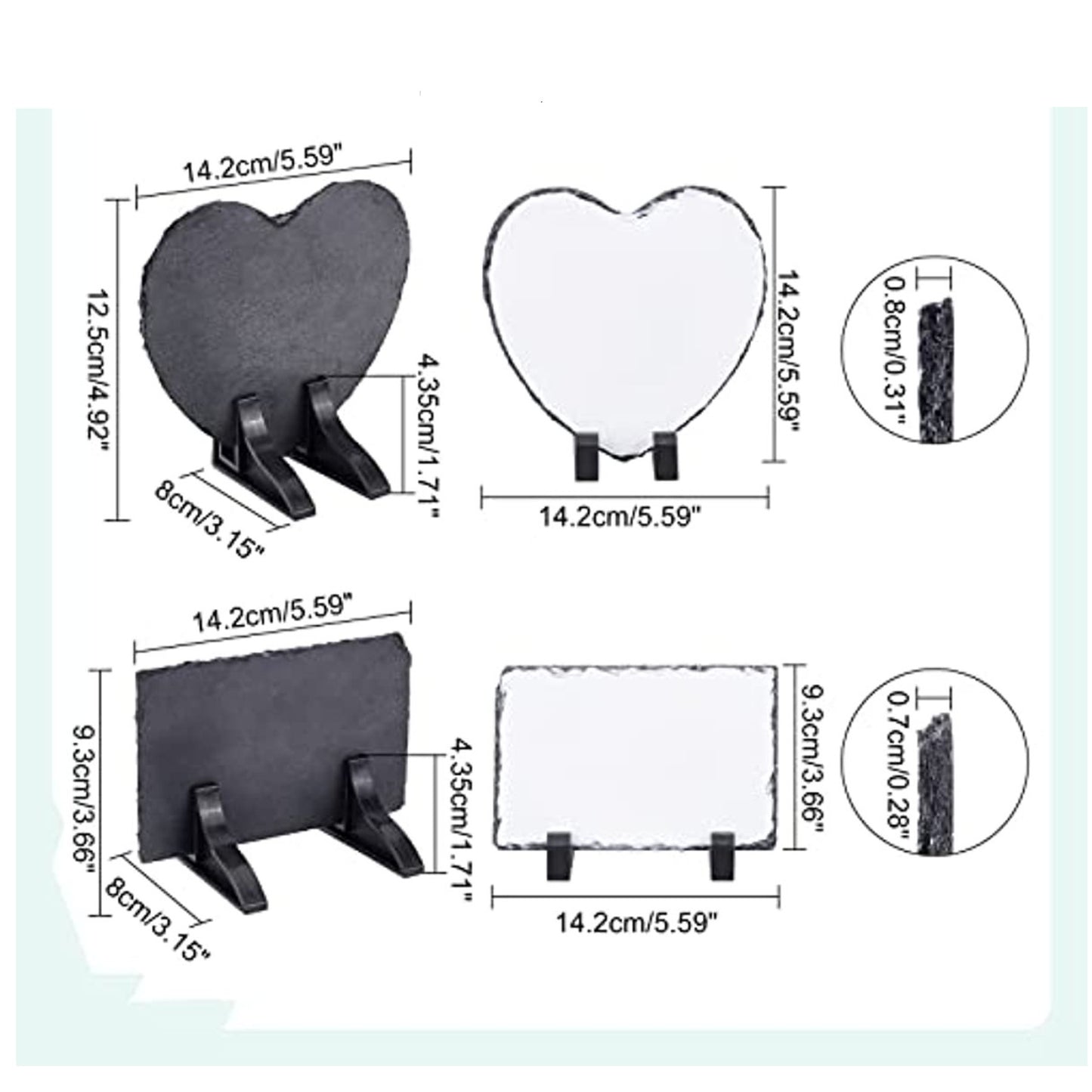 RECTANGLE PREMIUM CUSTOMIZED ROCK PHOTO SLATE