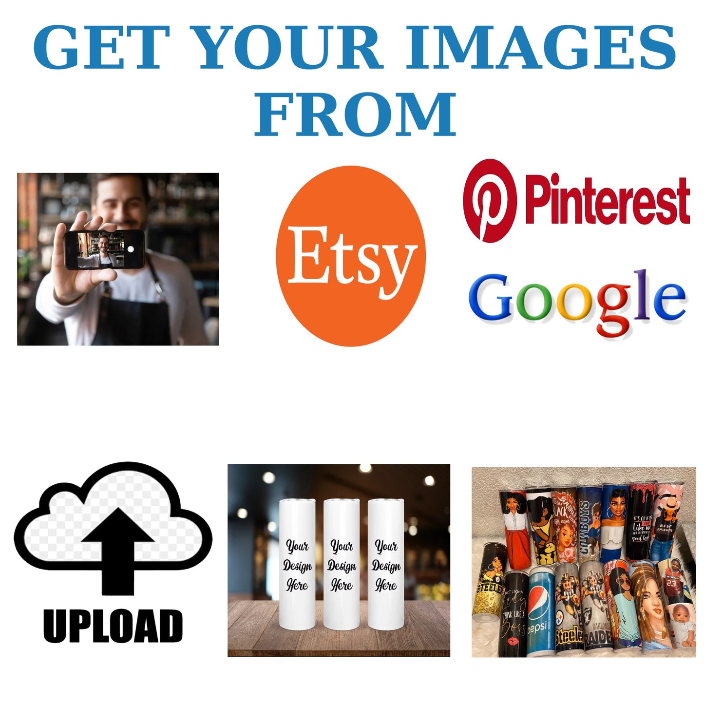 UPLOAD AN IMAGE FOR YOUR 20 OZ SKINNY TUMBLER