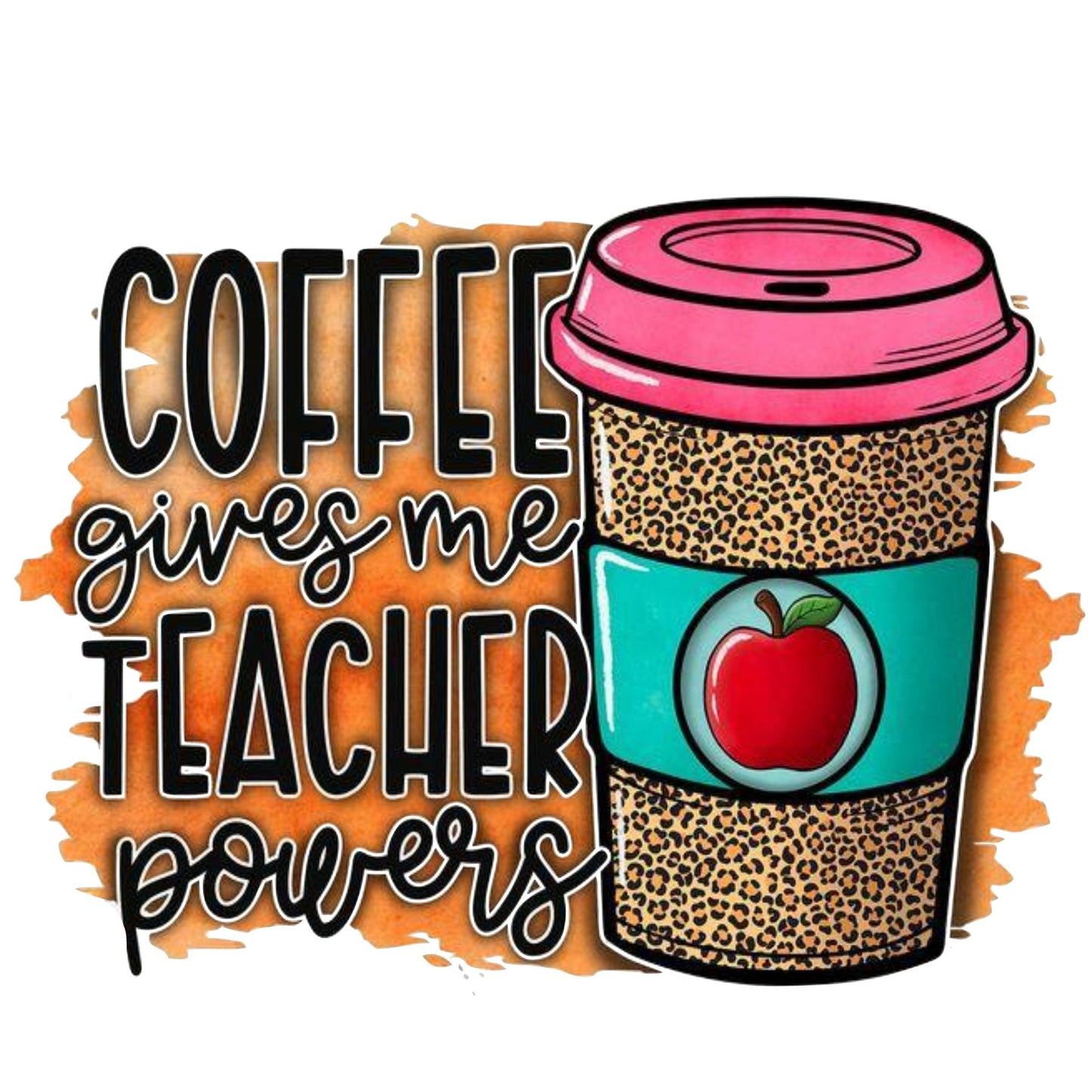 Coffee gives me Teacher Powers Tumbler  Message us for additional colors or customizations. Contact us form at the bottom of the website