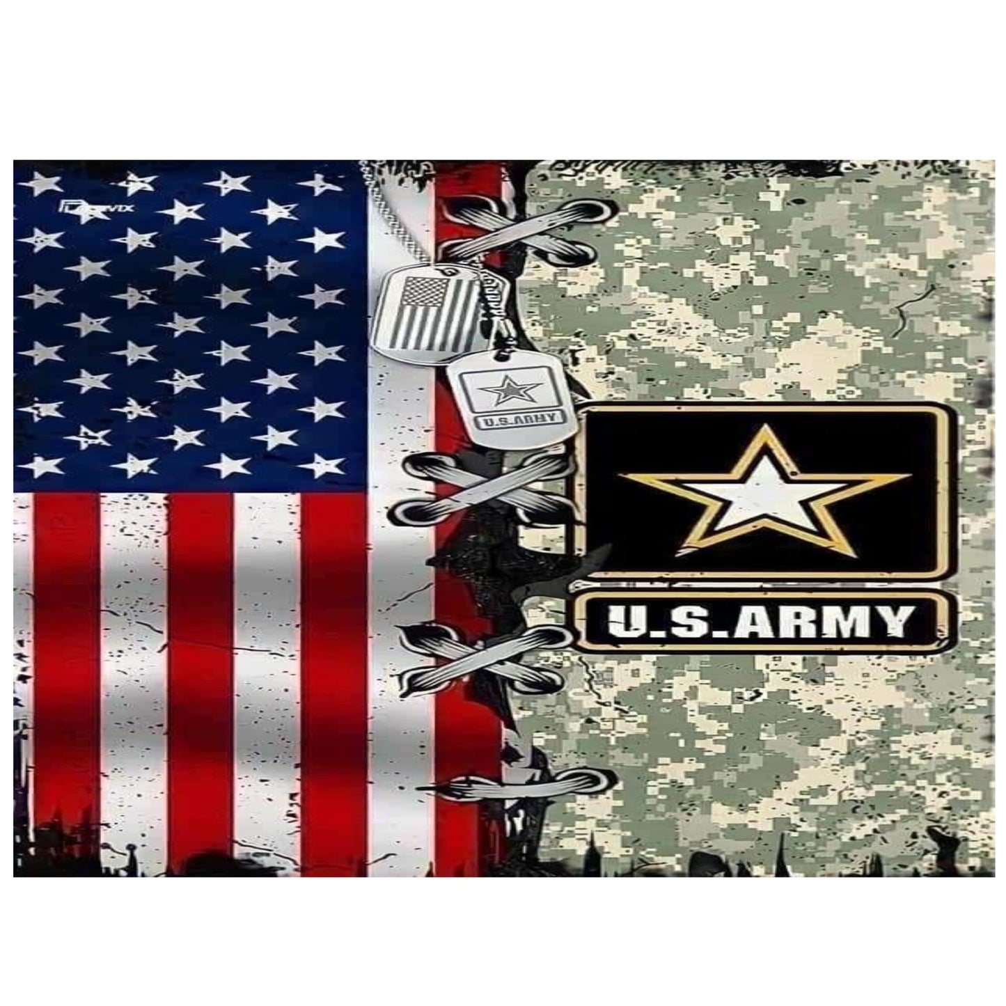 US Army and Flag Custom Tumbler