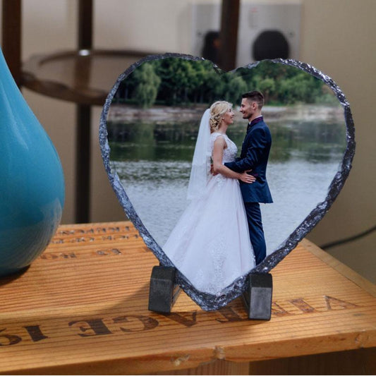 HEART PREMIUM ROCK CUSTOMIZED PHOTO SLATE