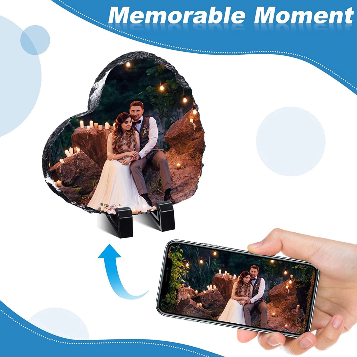 HEART PREMIUM ROCK CUSTOMIZED PHOTO SLATE