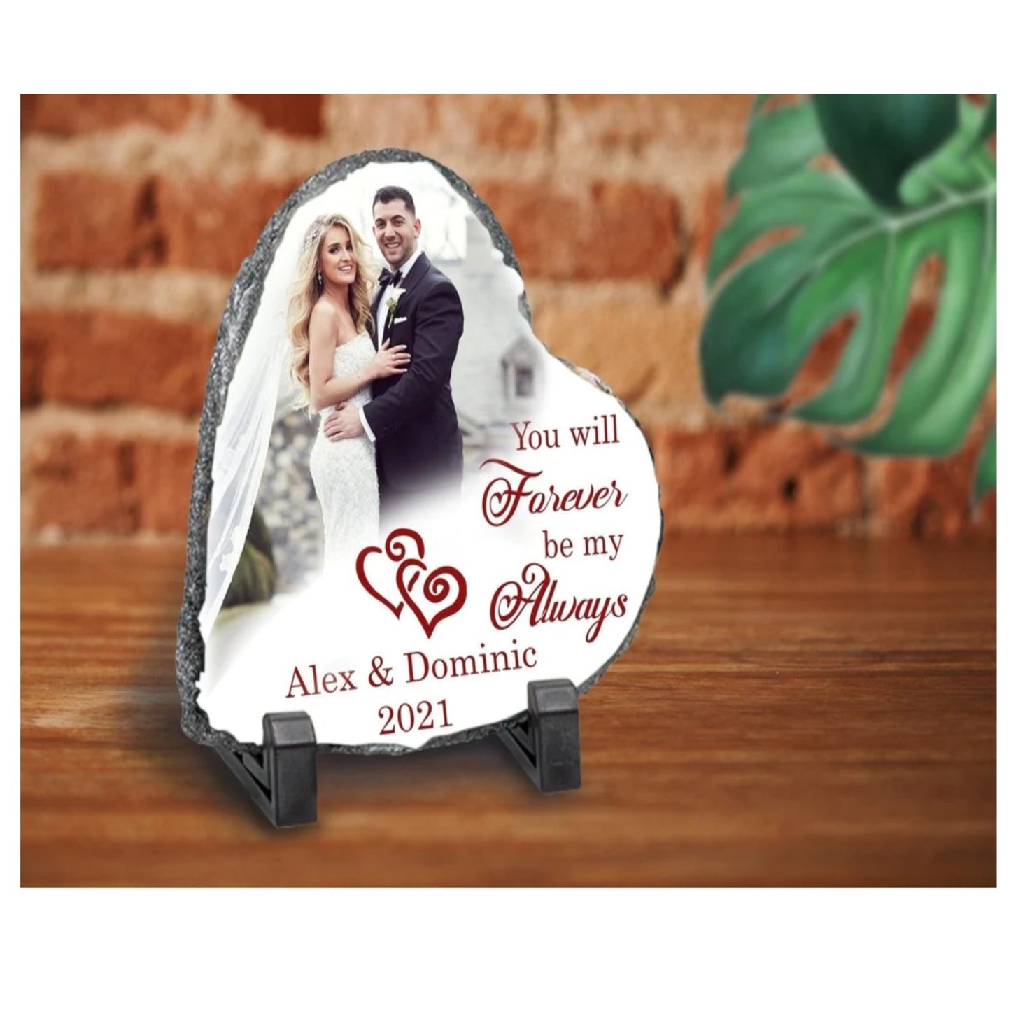 HEART PREMIUM ROCK CUSTOMIZED PHOTO SLATE