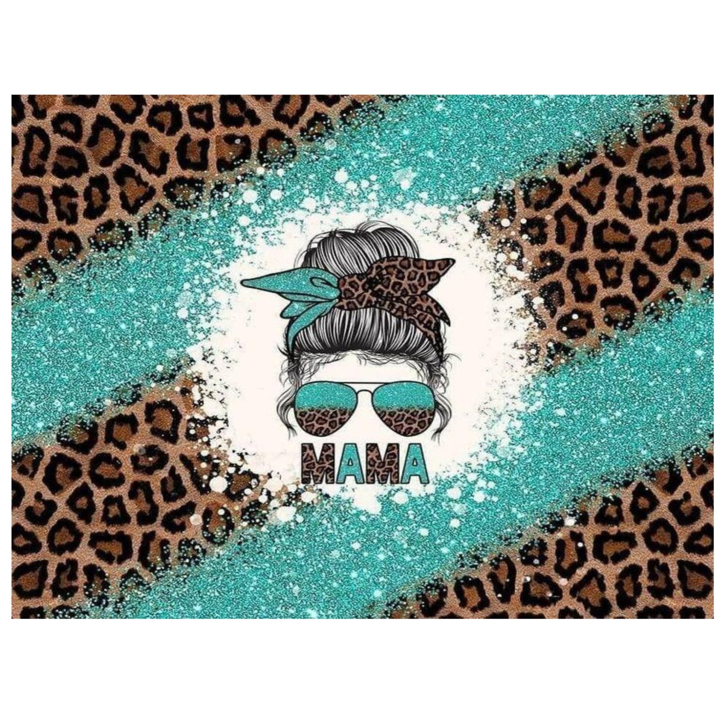 MAMA Blue Cheetah print Tumbler  Message us for additional colors or customizations. Contact us form at the bottom of the website