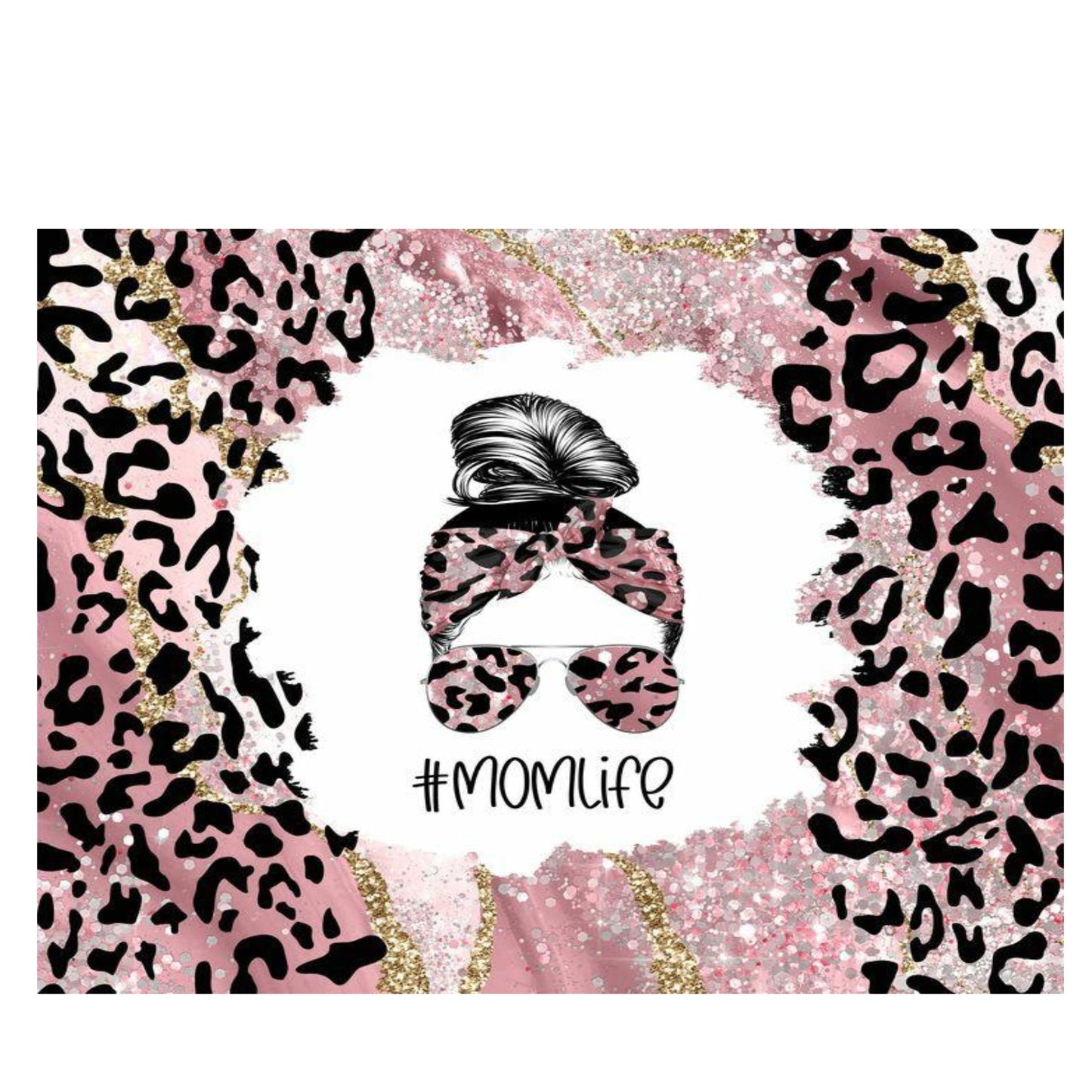 Leopard MAMA Pink print Custom Tumbler